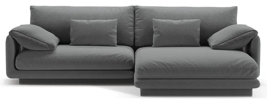 Sötétszürke sarokkanapé (jobb oldali) Torino – Micadoni Home