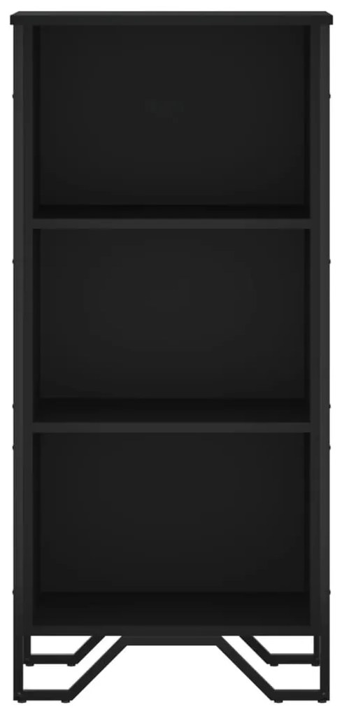 fekete szerelt fa könyvszekrény 50 x 31 x 106 cm