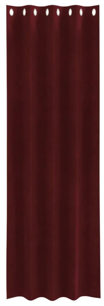 Sötétítőfüggöny 2 db Sötétvörös Bársony