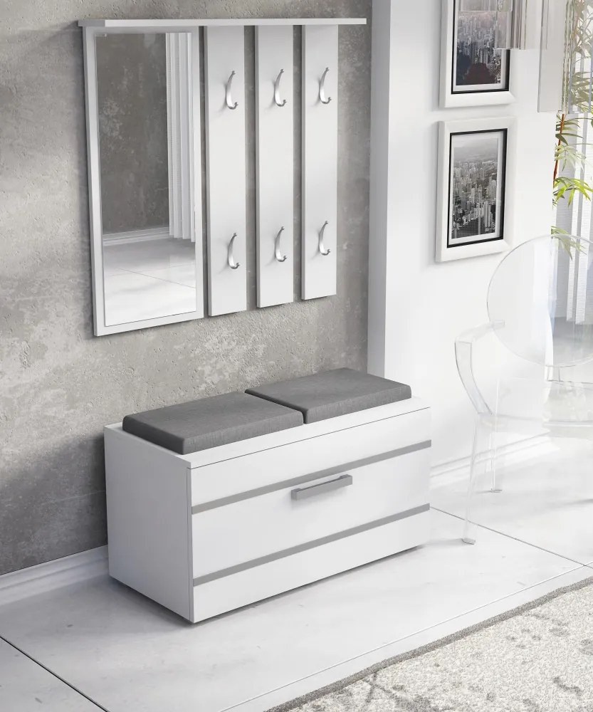 Opal előszobafal, fehér