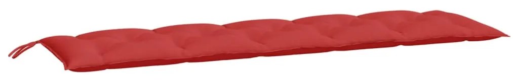 2 db piros oxford szövet kerti padpárna 180 x 50 x 7 cm