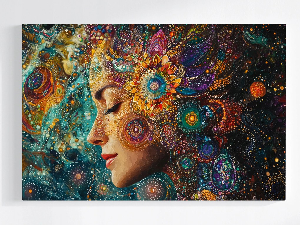 Vászonkép Canvas Portré Nő Mandala Csakra Energia Zen 60x40