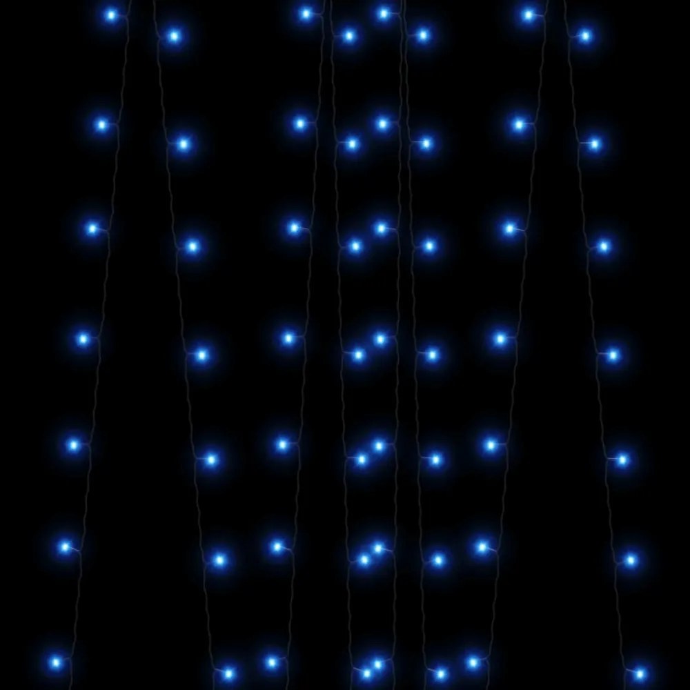5 db 5x200 LED-es kék bel-/kültéri napelemes fényfüzér