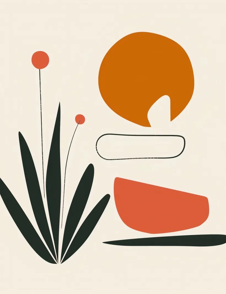 Poszter 50x65cm Absztrakt Zen