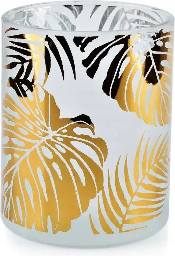 Teamécsestartó, arany levelek monstery, Mondex 12,5 cm HTID1018