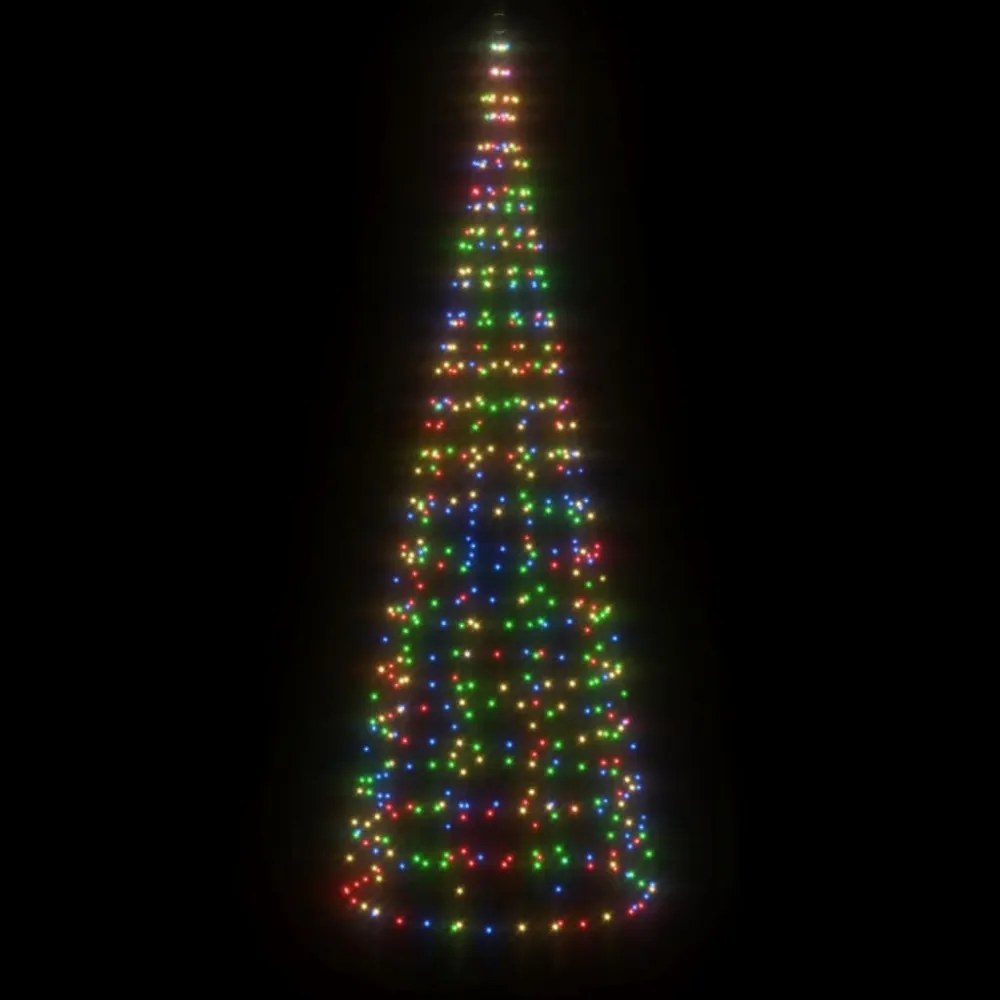 színes LED karácsonyfa zászlórúdra 550 LED 300 cm