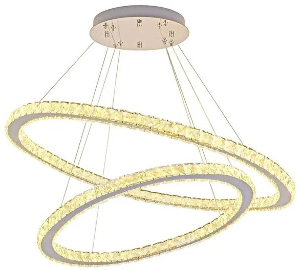 LED állítható fényerejű csillár kábellel LED/160W/230V 3000-6500K ezüst + DO