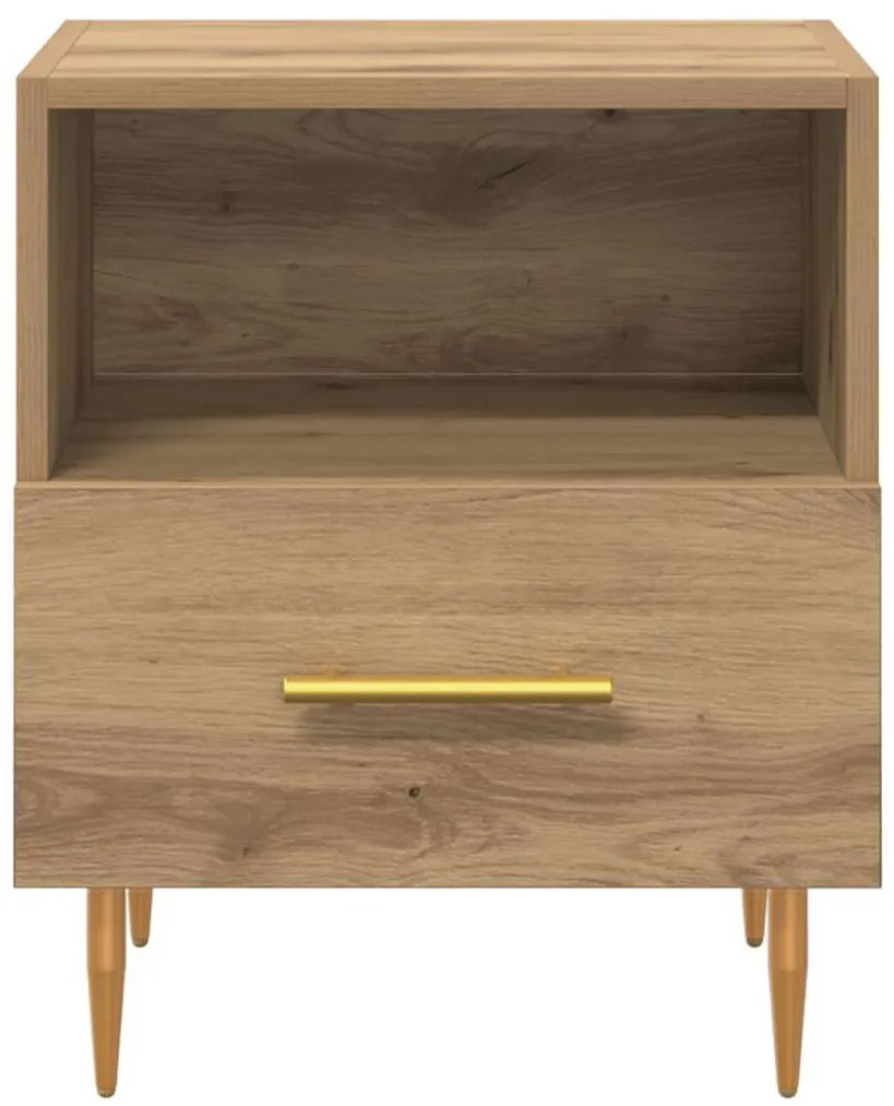 Éjjeli asztal fiókkal 2 pcs Barna 40 x 35 x 47.5 cm Faanyag