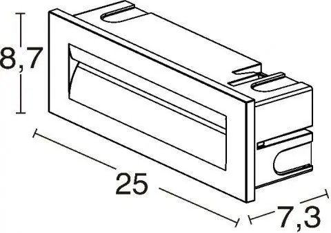 NOVOLUX 643A-L0109A-04 AMBRES Kültéri Falba Építhető Lámpa Antracit LED IP65