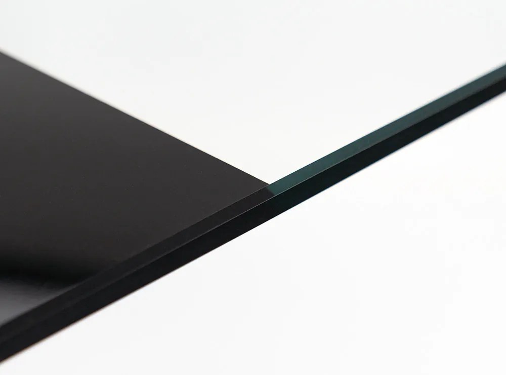 Riona 120 cm szögletes üveg étkezőasztal