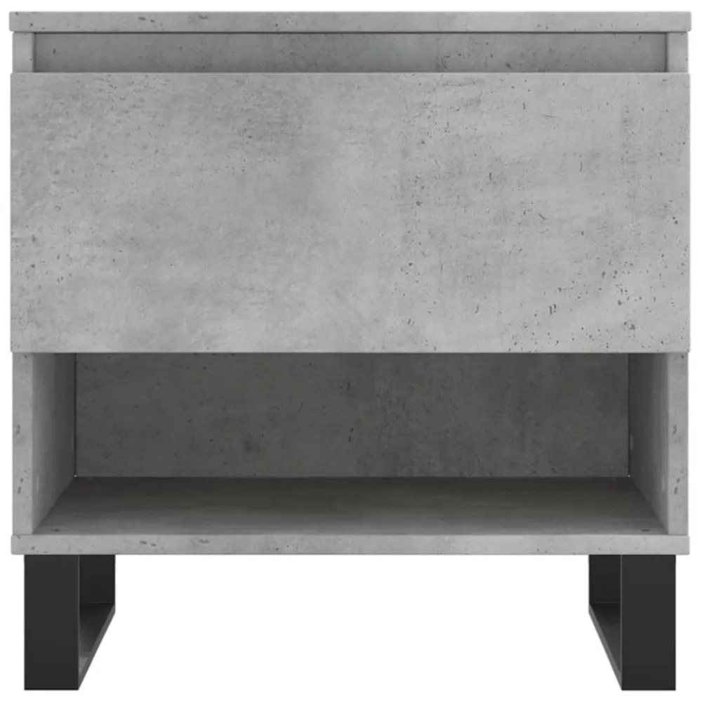 2 db betonszürke szerelt fa dohányzóasztal 50 x 46 x 50 cm
