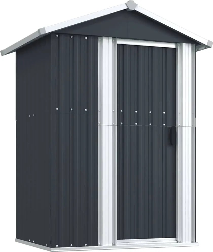 vidaXL antracitszürke horganyzott acél kerti fészer 126x97,5x177 cm