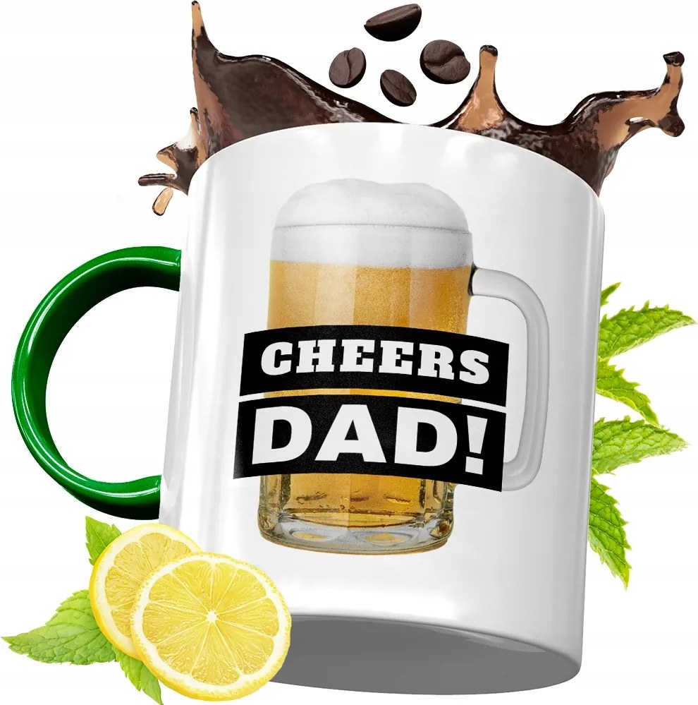 Zöld Bögre Apukának Születésnapi Ajándék fényképes nyomtatással