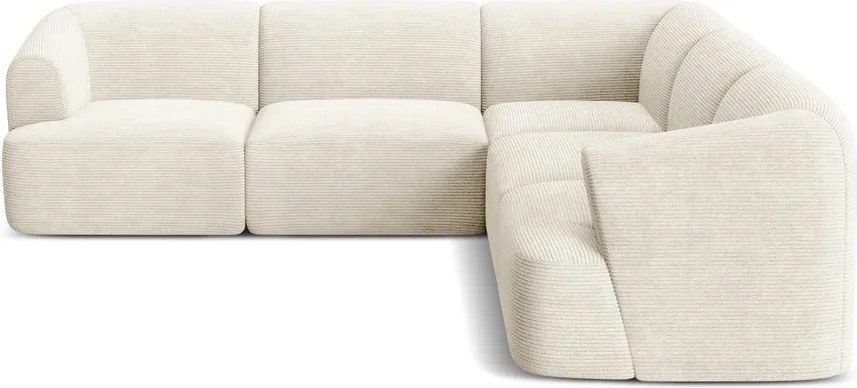 Bézs kordbársony sarokkanapé Campi – Cosmopolitan Design