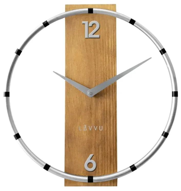 Lavvu Compass Wood falióra ezüst átmérő 31 cm