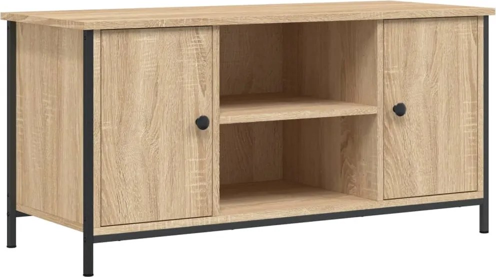 vidaXL sonoma tölgy színű szerelt fa fali TV-szekrény 100x40x50 cm