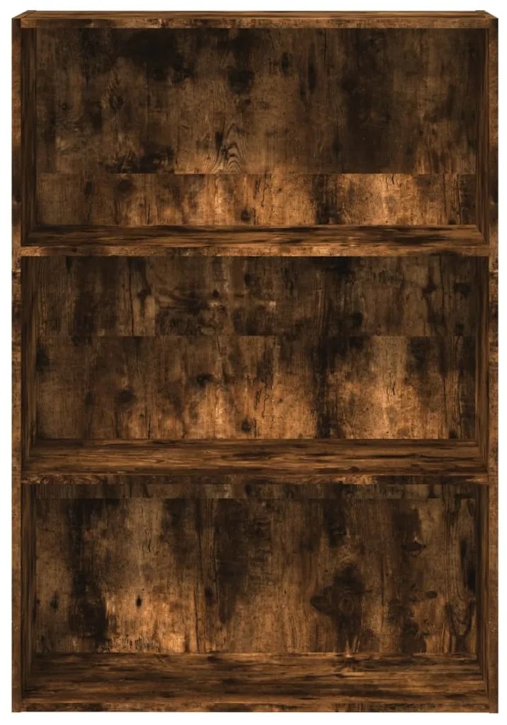 füstös tölgy színű szerelt fa könyvespolc 80 x 30 x 114 cm