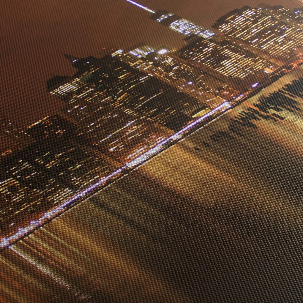 Éjszakai város képe (120x50 cm)