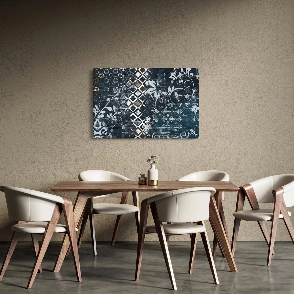 Kép virágos dekorációval (90x60 cm)