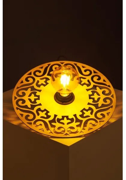 Csillár zsinóron FALCO 1xE27/60W/230V átm. 30 cm bézs