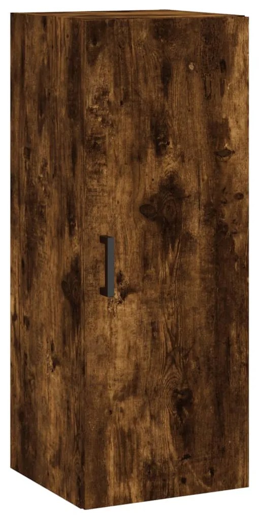 füstös tölgy színű szerelt fa magasszekrény 34,5x34x180 cm