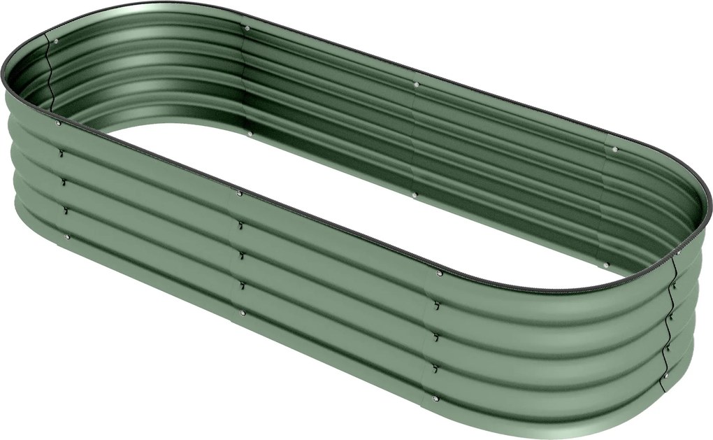 Outsunny Moduláris Melegház 150x62x30cm, Horganyzott Acél Ültetődoboz Nyitott Aljjal, Zöld | Aosom