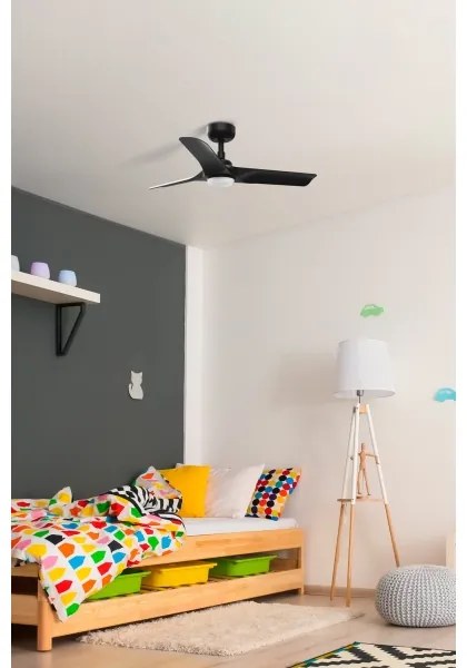 FARO 33825-1TW-LED Dimmelhető ventilátor HEY S LED/10W/230V 2700/4000/6000K fekete + távirányító