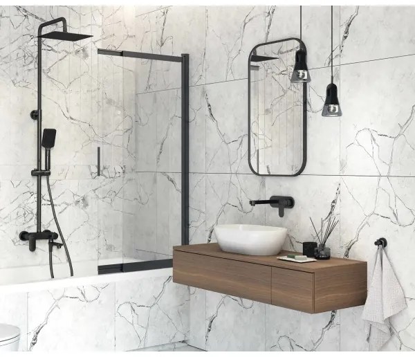 Deante NAC_N1AM - ALPINIA zuhanyszett csapteleppel fekete