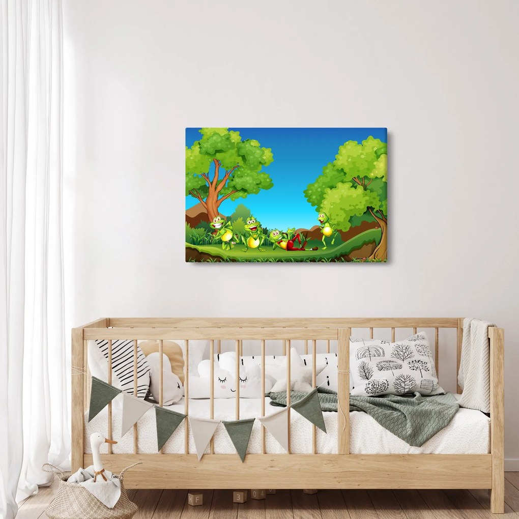Kép - Boldog békák (90x60 cm)