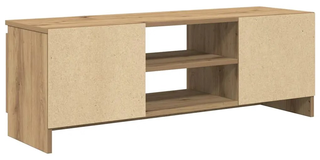 kézműves tölgy színű szerelt fa TV-szekrény 102x30x36 cm