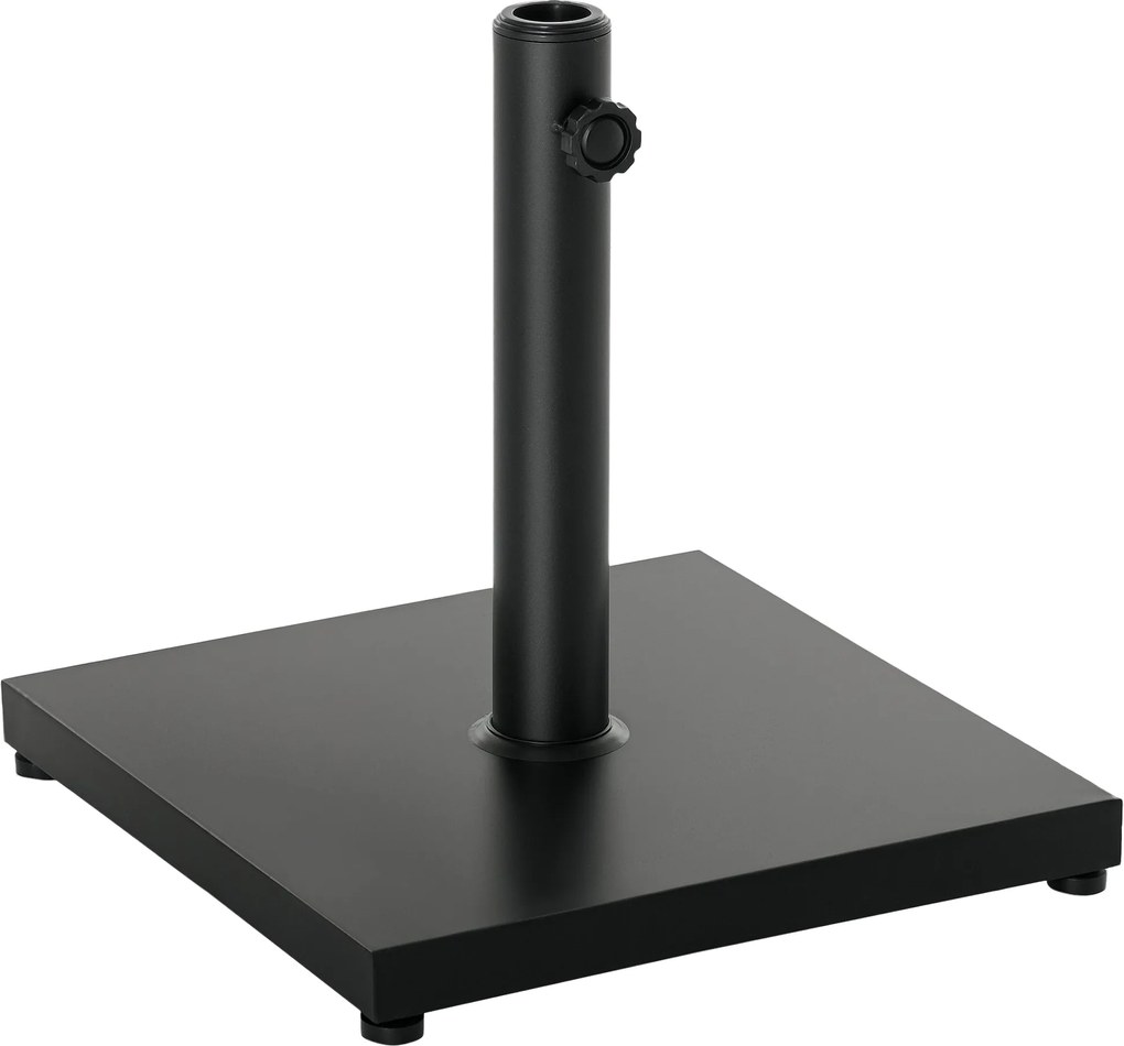 Outsunny Napernyő Állvány 13 kg-os Napernyő Alap, Négyzetes Napernyő Tartó, Napernyő Súly, Állvány 35/38/48 mm Átmérőjű Rúdhoz, Erkélyre, Teraszra, Ke