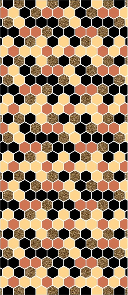 Flizelin fotótapéta Geometrikus méhsejt absztrakt 91x211 +ragasztó