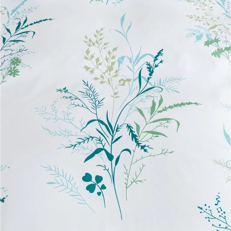 Mikroszálas flanel ágyneműhuzat VERDELLE fehér-zöld Ágyneműhuzat mérete: 2 db 70 x 90 cm | 200 x 220 cm