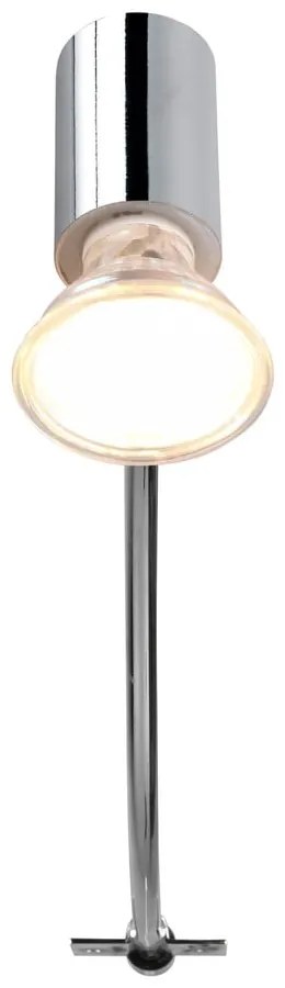 Fényes ezüstszínű fali lámpa (hosszúság 34 cm) Giada – Trio