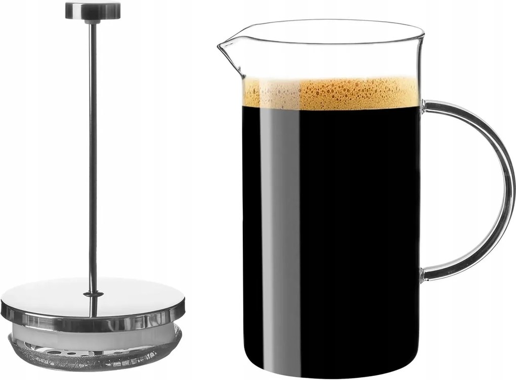 Crema boroszilikát dugattyús kávéfőző kávéhoz és teához 1l