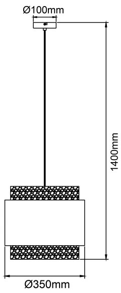 Brilliant - Csillár zsinóron WATERLILLY 1xE27/60W/230V átm. 35 cm szürke