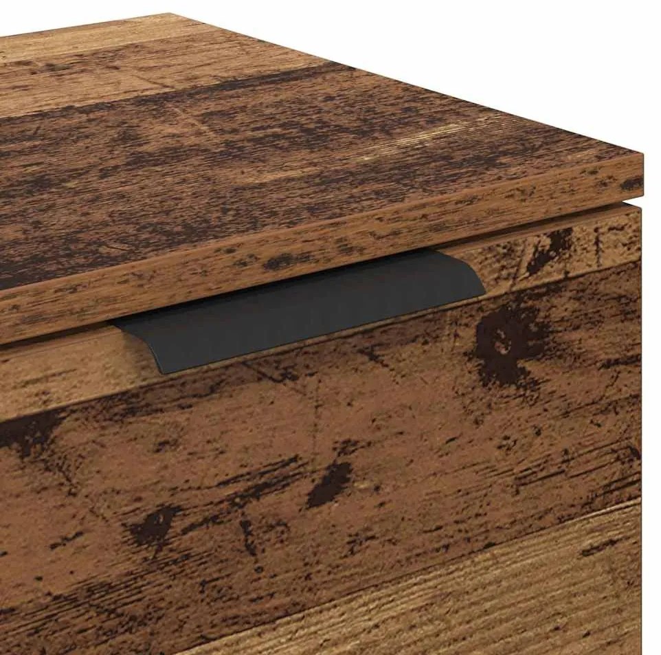 Oldalszekrények fiókkal 2 pcs Öreg fa 60 x 30 x 70 cm Faanyag