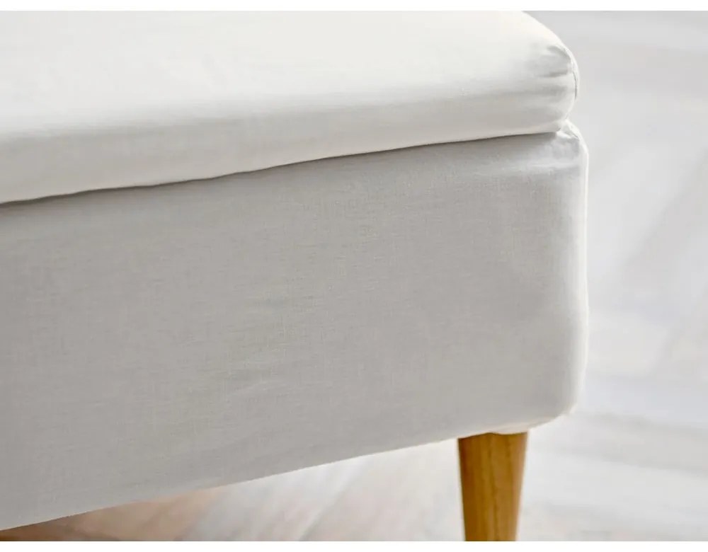 Fehér gumis pamut lepedő 90x200 cm Calm – Södahl