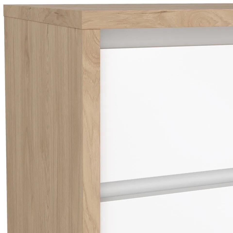 Fehér-natúr színű éjjeliszekrény Next – Tvilum