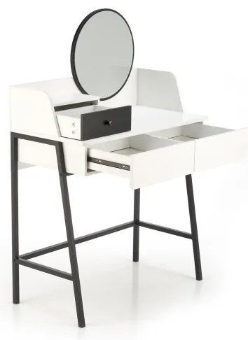 Öltözködő asztal AGNES 120x80 cm fehér/fekete