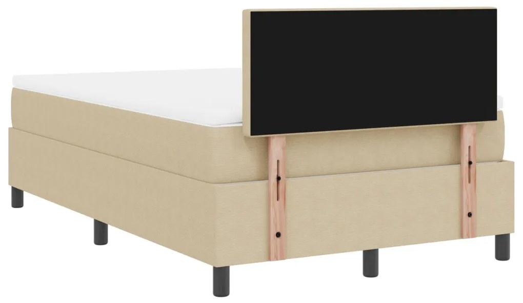 Box Spring Ágy Memóriával Világos Zöld Szürke 120x200 cm Kordbársony Szövet