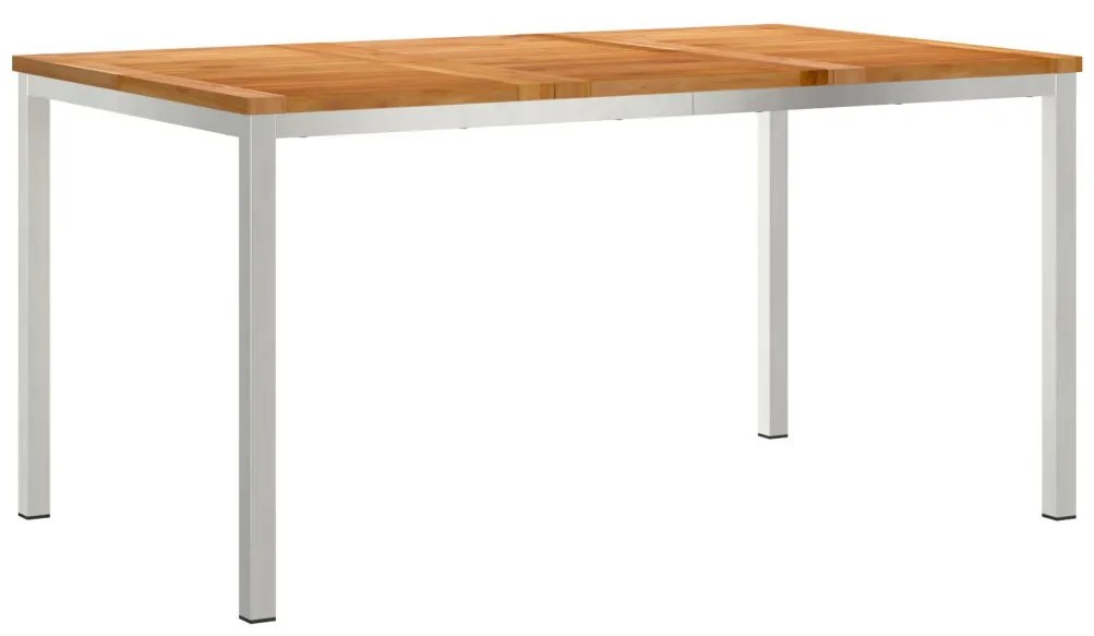 Kültéri Étkezőasztal 150x90x75 cm Tömör Fa Tík