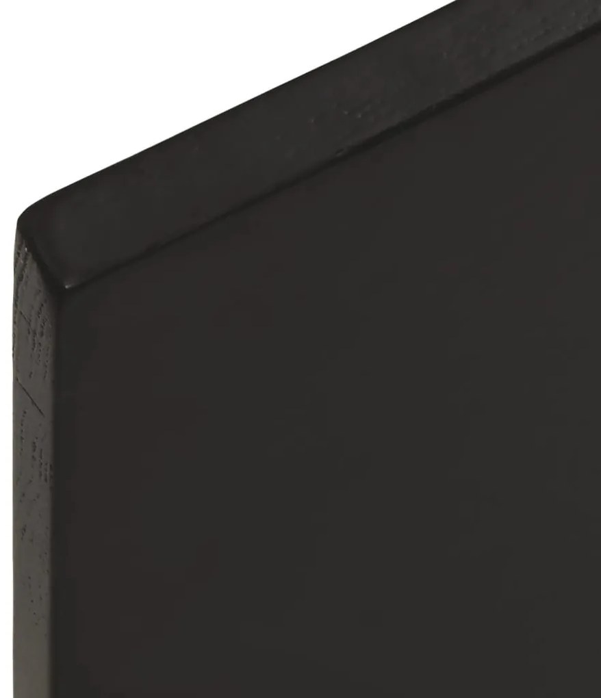 sötétbarna kezelt tömör tölgyfa fali polc 100x50x2 cm