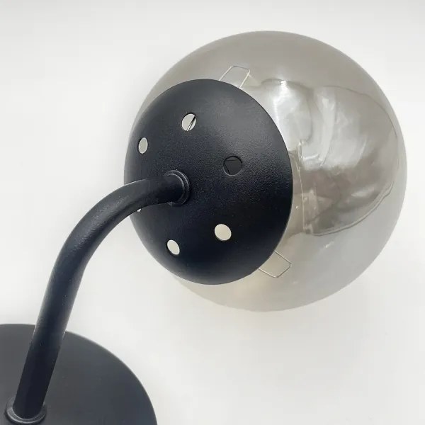 Brilagi - MALIVA fali lámpa 1xE14/15W/230V fekete/füstszínű