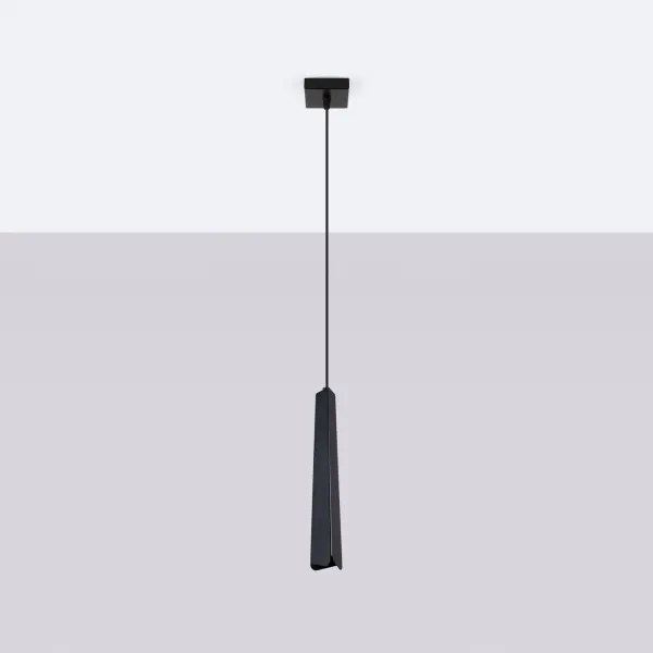 Sollux SL.1400 - Csillár zsinóron PRYSM 1xG9/8W/230V fekete