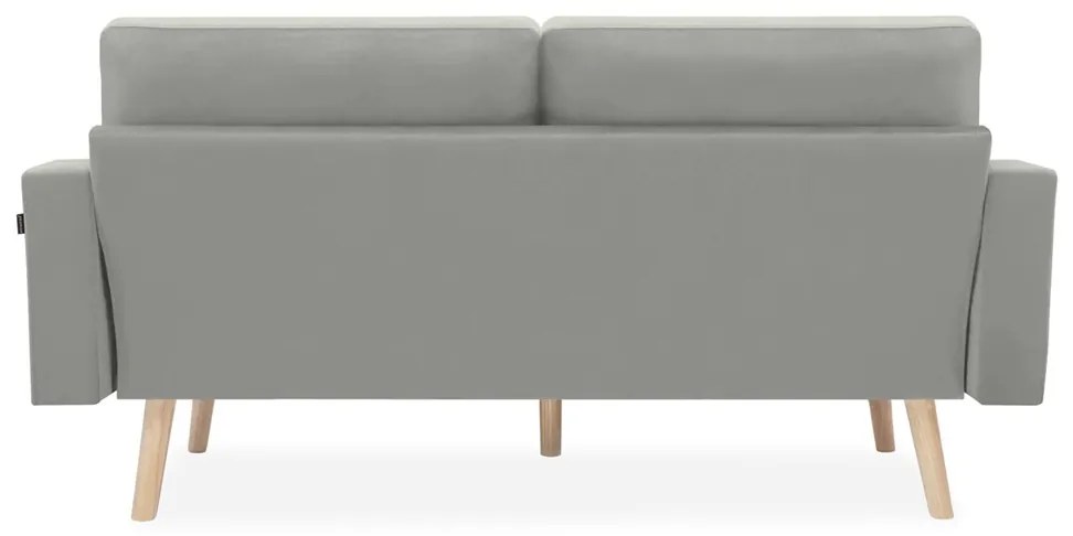 MANDI VELVET szürke 3 személyes kanapé