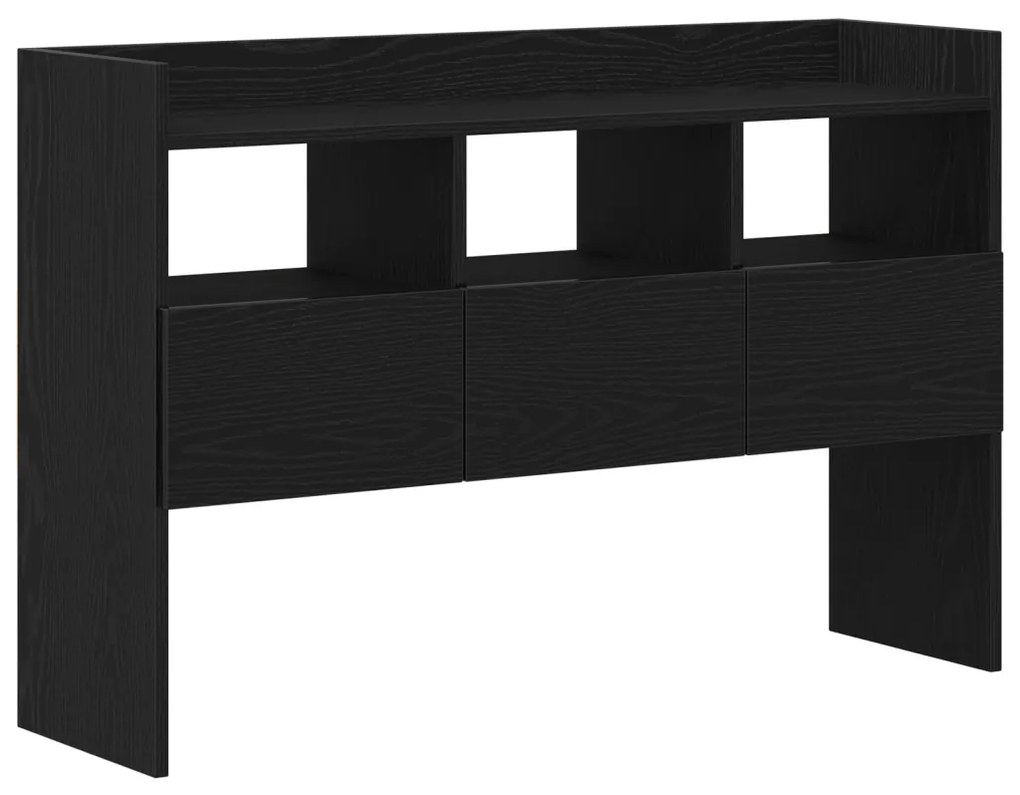 Oldalszekrény Fekete Tölgy 105x30x70 cm Műanyag Fa
