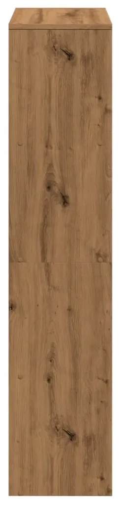 4 szintes kézműves fa elválasztó könyvespolc 131,5x29x131,5 cm