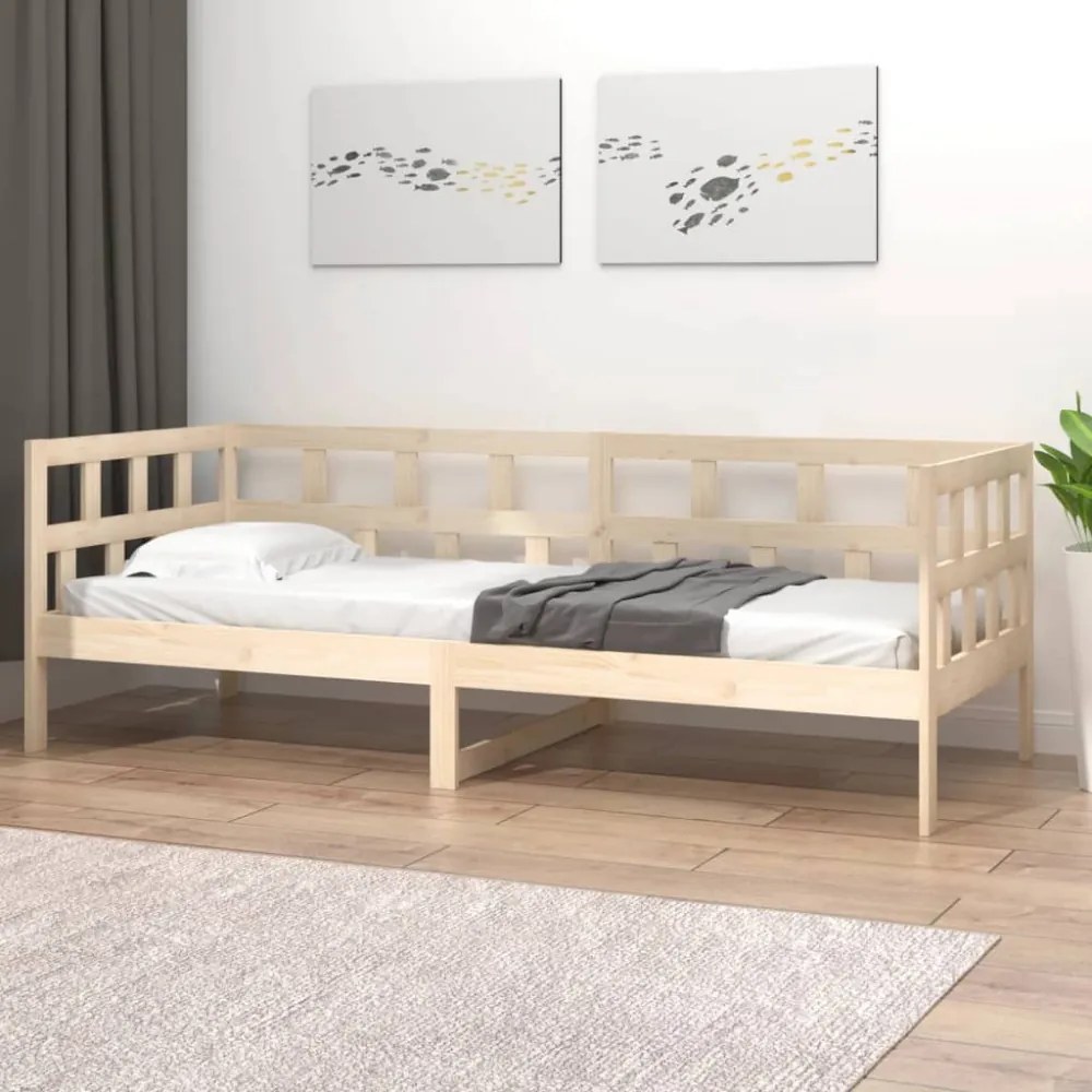 tömör fenyőfa kanapéágy 90 x 190 cm