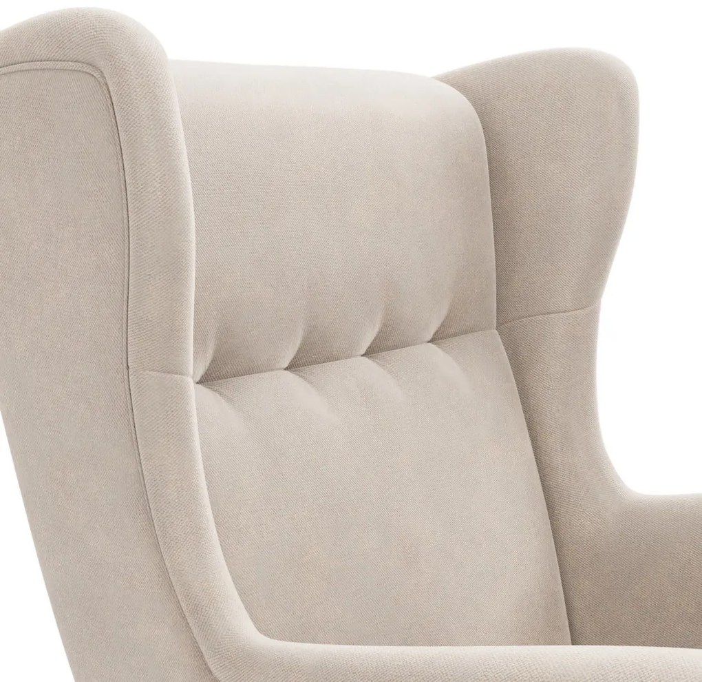 Uszak Mini fotel, bársony, bézs